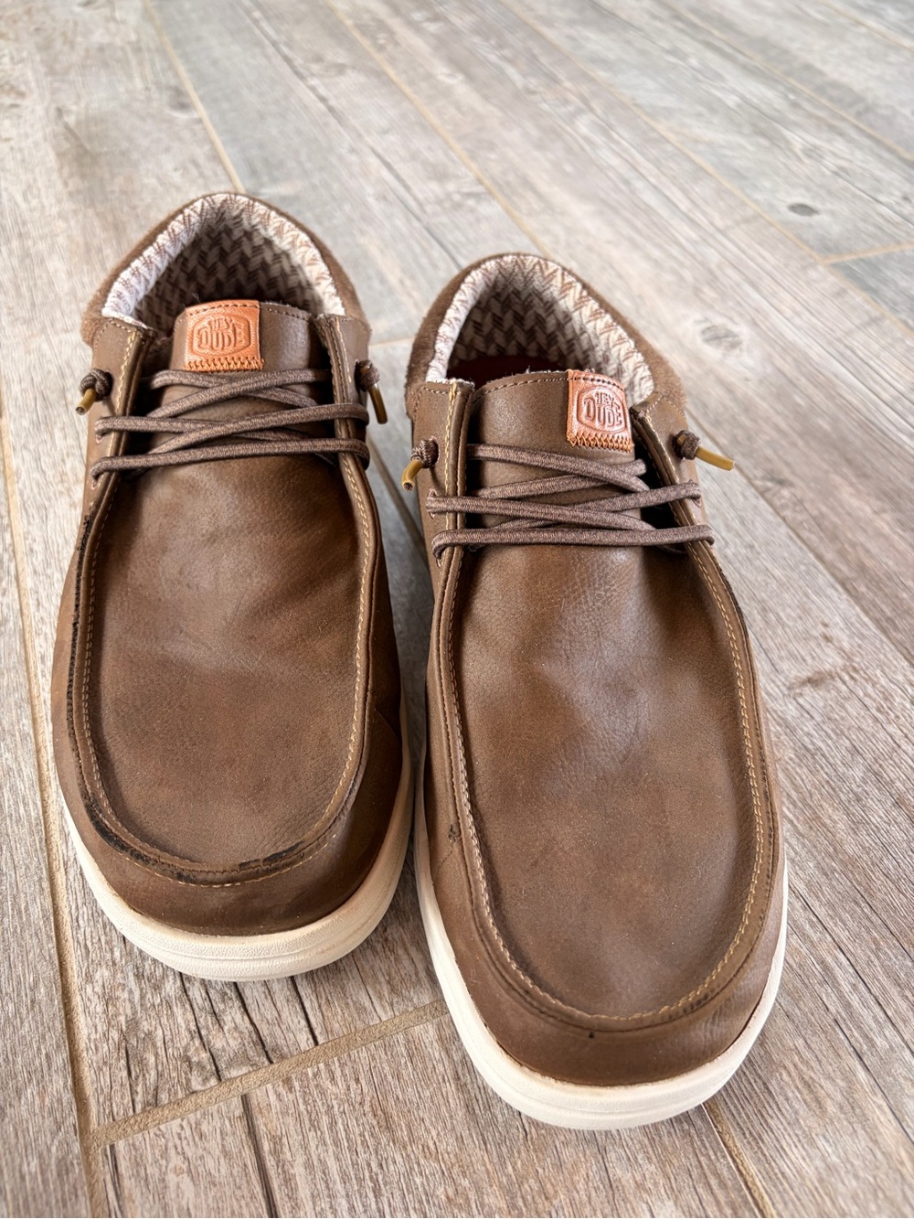 Hey dude Brown Casual Leather Boat Shoes